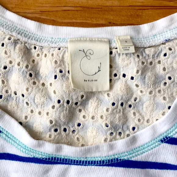 Anthropologie: Blue & White Striped Dress - Picture 2 of 5